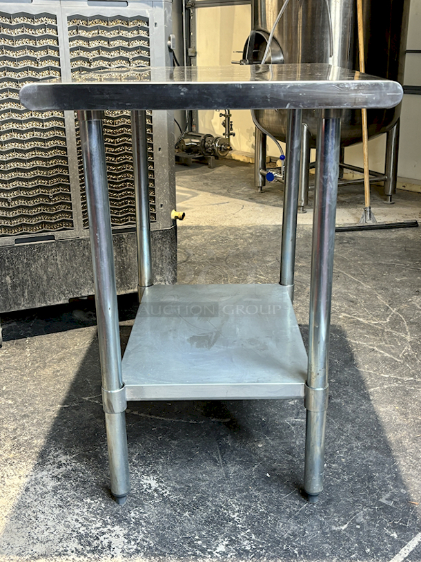 LIKE NEW! Heavy Duty 30"x24" Stainless Steel Work Table With Galvanized Under-Shelf - Image 7 of 7