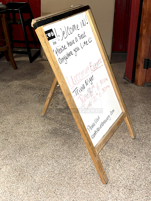 Sandwich Style Dry Erase Collapsable Sign - Image 1 of 4