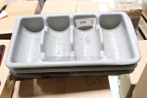 AWESOME! Royalite 4 Compartment Cutlery Tub.
22" x 13" x 5". 3x Your Bid