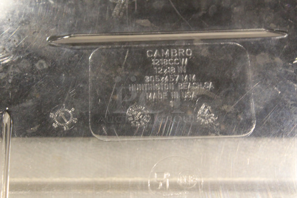 BAM! Cambro 1218CCW135 Camwear 18" x 12" Clear Food Storage Box Flat Lid
4x Your Bid
 - Image 5 of 5