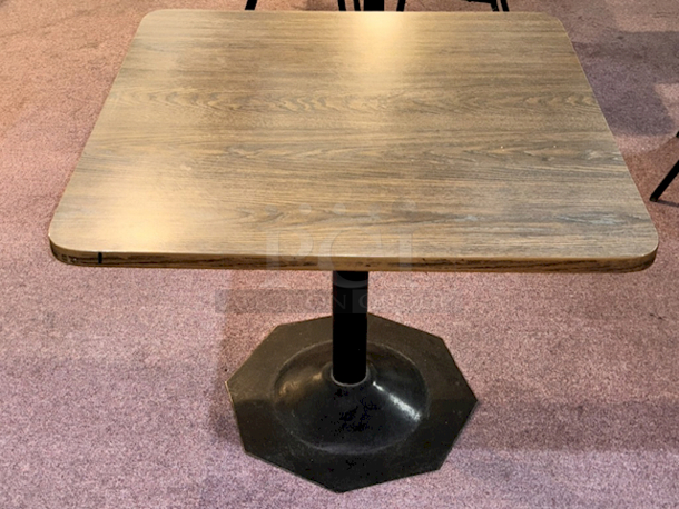 AMAZING! 30" Square Wood Tabletop With Base. 30x30x29 - Image 1 of 3