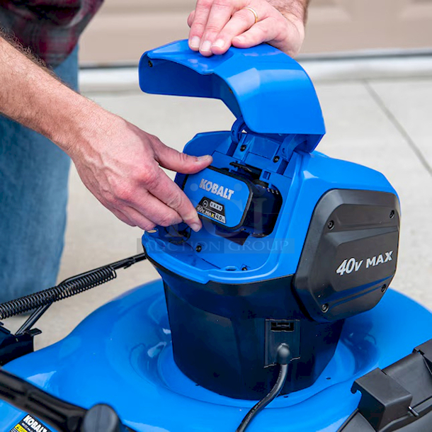 WAITING & READY TO ROLL! - Kobalt 40-volt 19-in Cordless Push Lawn Mower 4 Ah (1 Battery and Charger Included) - 19-in Steel Deck - 7-Position Single Lever Height Adjuster - 2-in-1 Easy Change Mulch and Side Discharge. - Image 12 of 12