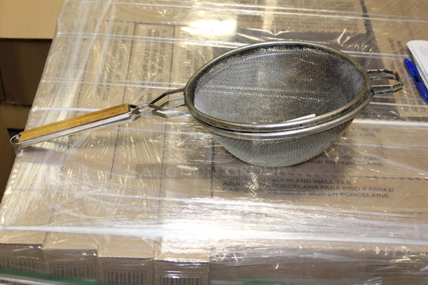 NICE! Set of 2 Round Filters/Sifters 10-1/2" - Image 3 of 4