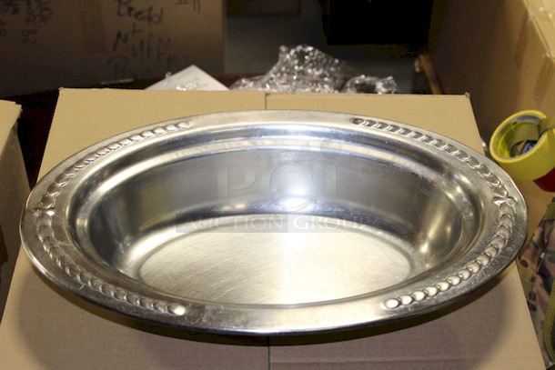 SPECTACULAR!! Stainless Steel Oval Buffet Line Inserts. 19x12x3-1/2. 17x Your Bid