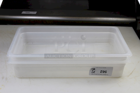Cambro Full Pan 1/1 x 4". 2x Your Bid.