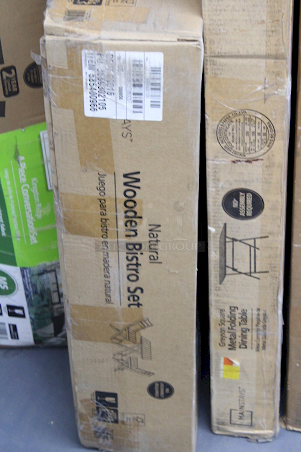 LOUNGE!! Mainstays Wood Outdoor Adirondack Chair, White Color - Image 2 of 9