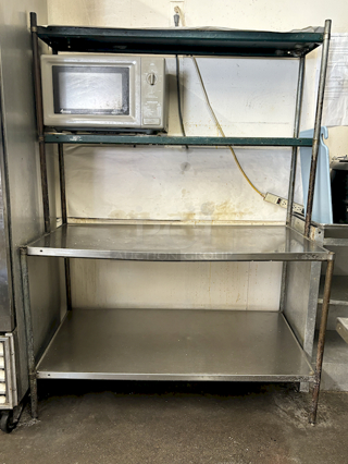 NICE! Stainless Steel Prep/Work Table With (2) Large Shelves above and (1) Below. 48x24x68