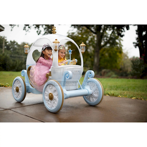 ROYALLY AWESOME!! Dynacraft Disney Princess Cinderella 24V Carriage. 