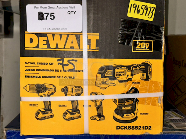 NEW UNOPENED!! DeWalt  DCKSS521D2 20v 5-TOOL COMBO KIT!!
 - Image 2 of 2