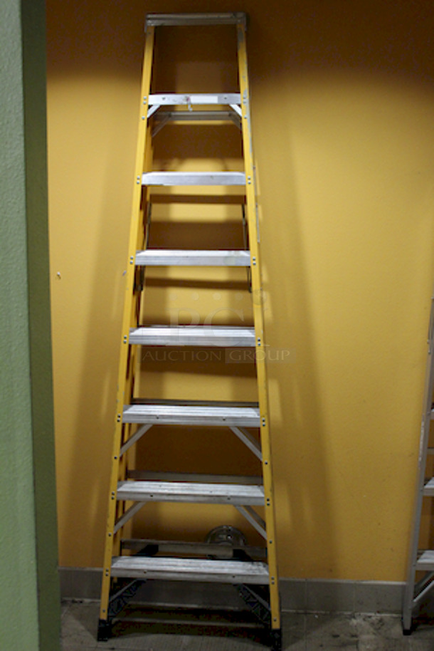 Werner FIAA08 8 ft. Yellow Fiberglass Step Ladder (12 ft. Reach Height) with 375 lbs. Load Capacity Type IAA Duty Rating