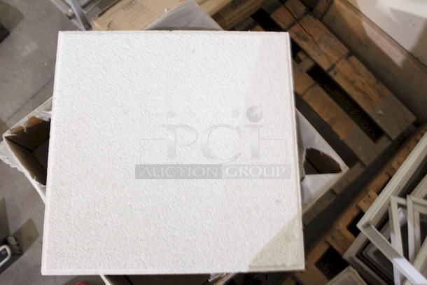 NEW, NEVER USED!! Carton Of Celotex CM-454 Cashmere Acoustical Ceiling Panels 3/4 in x 2 ft x 2 ft.  (1) Complete Carton Plus (3) Panels, 17pcs In Total.  - Image 1 of 2