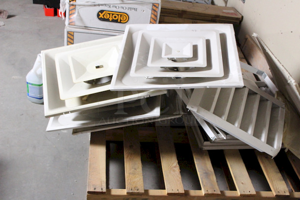 Pallet of Air Vent Covers. Registers and Returns