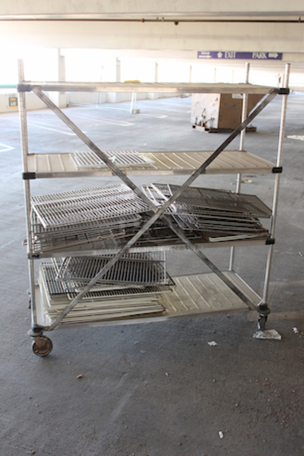 PACKAGE DEAL! Mobile Metro Rack, 4 Shelf With 25+ Extra Racks For Refrigerators and Freezers, On Commercial Casters. 25x Your Bid. approx, 24x60x72 - Image 3 of 4