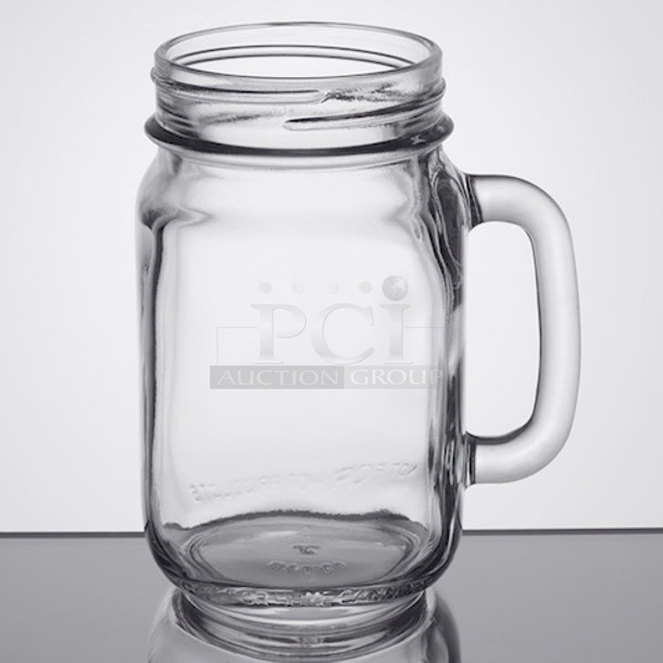 NEW IN THE BOX! Libbey 97084 16 oz. Customizable Drinking Jar / Mason Jar with Handle - Image 1 of 2