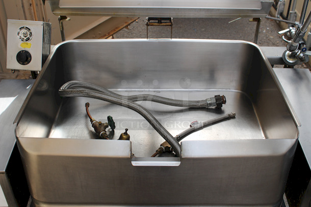 LIKE NEW! Groen Approximately 40 Gallon Tilting Braising Pan With Faucet & Hardware, Natural Gas 48x36x40 - Image 5 of 11