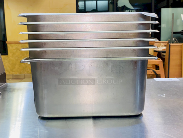AWESOME! Set of (5) Stainless Steel 1/3 Pans, 6 Inch Deep.

8x Your Bid - Image 1 of 5