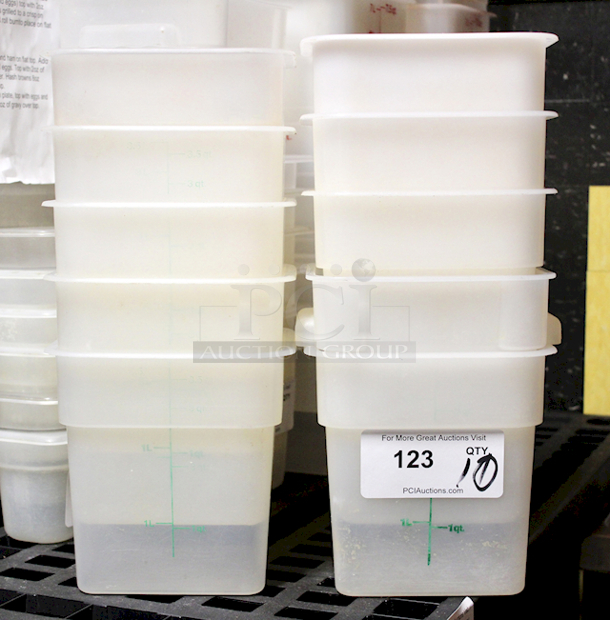 OUTSTANDING! Cambro CamSquares® 4 Qt. Translucent Square Polypropylene Food Storage Container. 10x Your Bid - Image 1 of 1