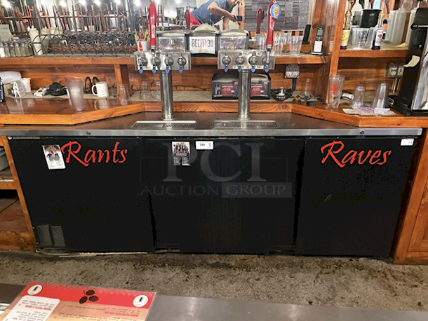 IN PERFECT WORKING ORDER! Beverage-Air DD94-1-B-144 (2) Four Tap Kegerator Beer Dispenser - Black, (5) 1/2 Keg Capacity - Image 1 of 4