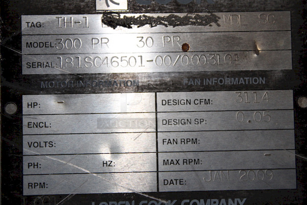 LIKE NEW!! Loren Cook 30PR Spun Aluminum Gravity Vent. 52x37 - Image 3 of 3