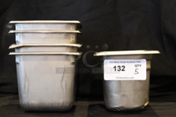 Stainless Steel 1/6 Pans, 6” Deep
6-1/4x6-3/4x6
5x Your Bid
 - Image 5 of 5