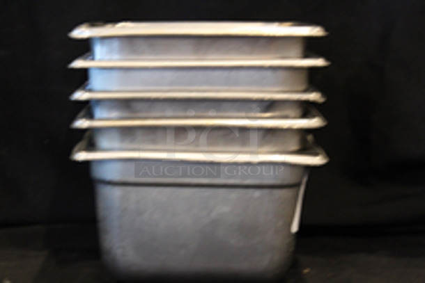 Stainless Steel 1/6 Pans, 4” Deep
6-1/4x6-3/4x4
5x Your Bid
 - Image 1 of 4