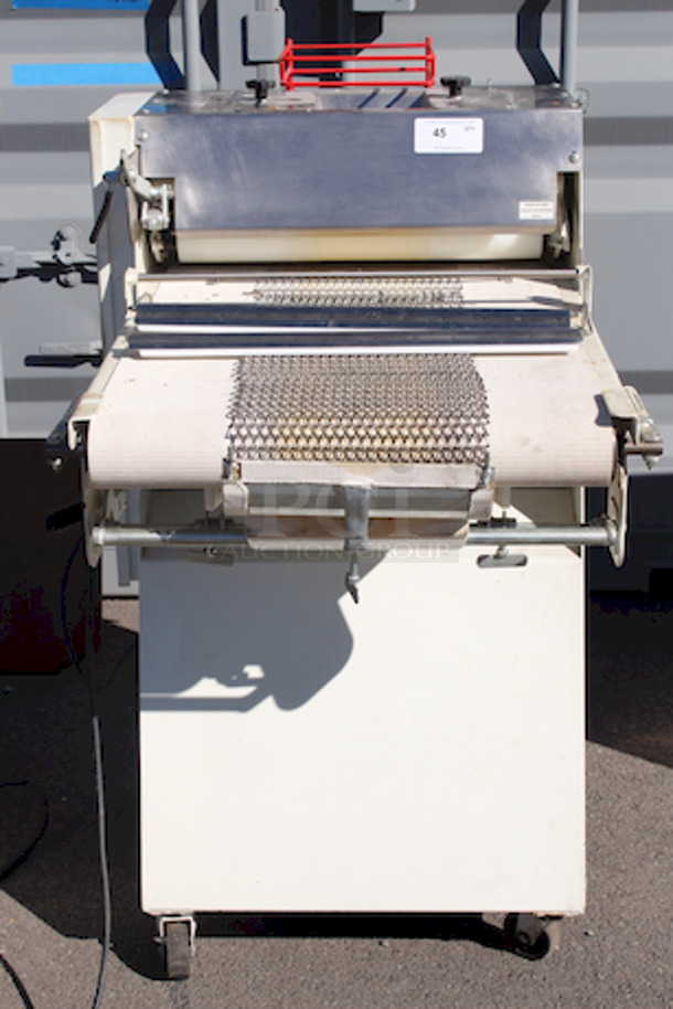 BEAUTIFUL! Bloemhof 860L Bread & Roll Moulder, 24” Wide Roller, 115v. On Commercial Casters,  29x45x52 - Image 1 of 10