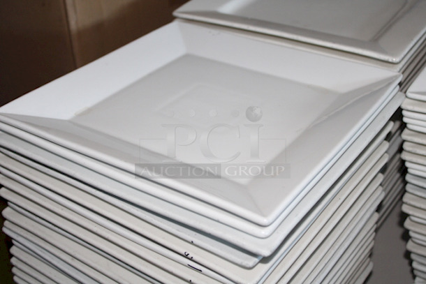 LIKE NEW! Front of the House DOS027WHP21 Kyoto 11 3/4" Bright White Square Porcelain Plate. 11-3/4x11-3/4x1. 25x Your Bid - Image 6 of 6