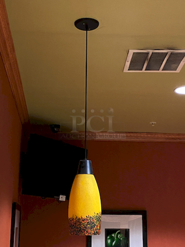 AWESOME! Light Fixture with 75" Wire.
Fixture dimensions: 7x15-1/2". 

Winning Bidder Responsible for Removal.  - Image 4 of 4