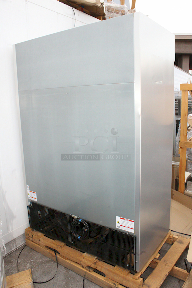 BRAND NEW SCRATCH & DENT! True TSD-47G-HC-LD 54 1/8" Sliding Glass Door Reach-In Refrigerator with LED Lighting, 115v. TESTED! IN WORKING ORDER! The Glass For The Left Door Is Missing. 54 1/8 x 29 5/8 x 84 1/2 - Image 8 of 8