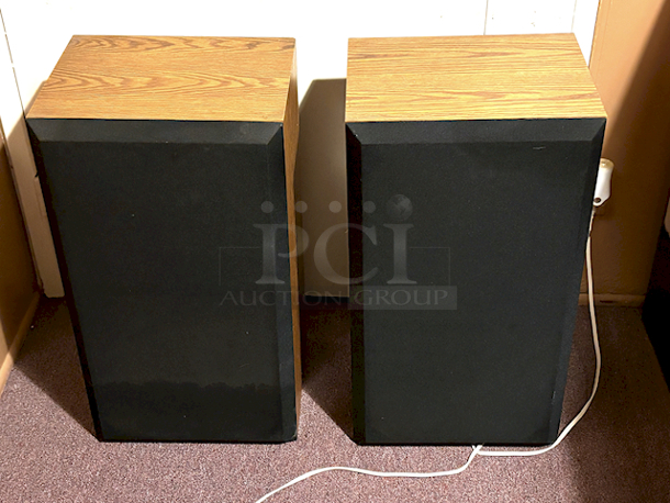 NICE! 15” Cabinet Stereo Speakers, Wood Frame Cabinet. 2x Your Bid. - Image 2 of 5