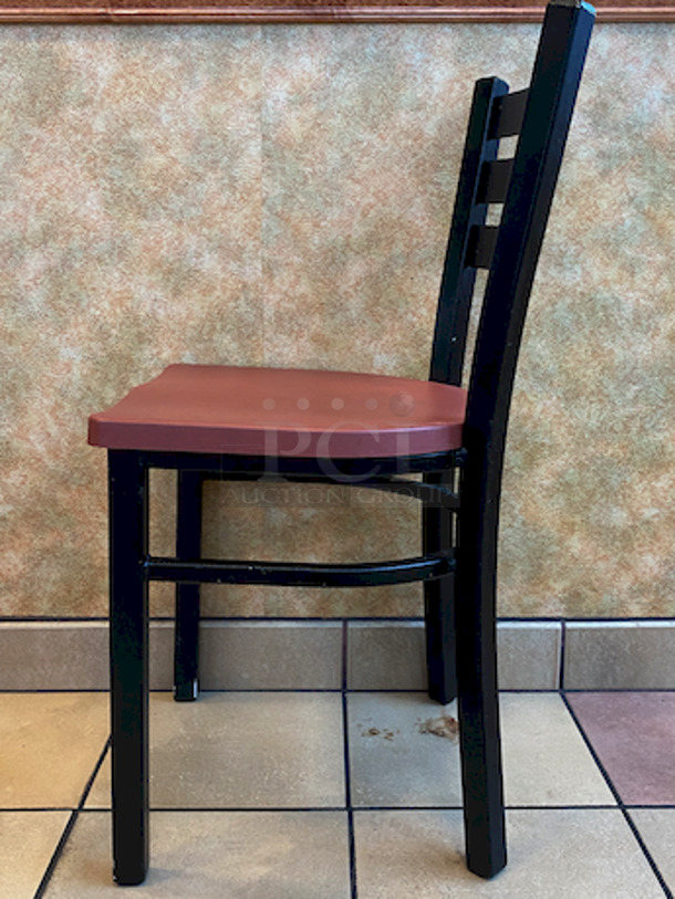 AMAZING! Group of 3 Plymold Quest Ladderback Steel Chairs.
18x18x31-1/2.

3x Your Bid. - Image 5 of 5