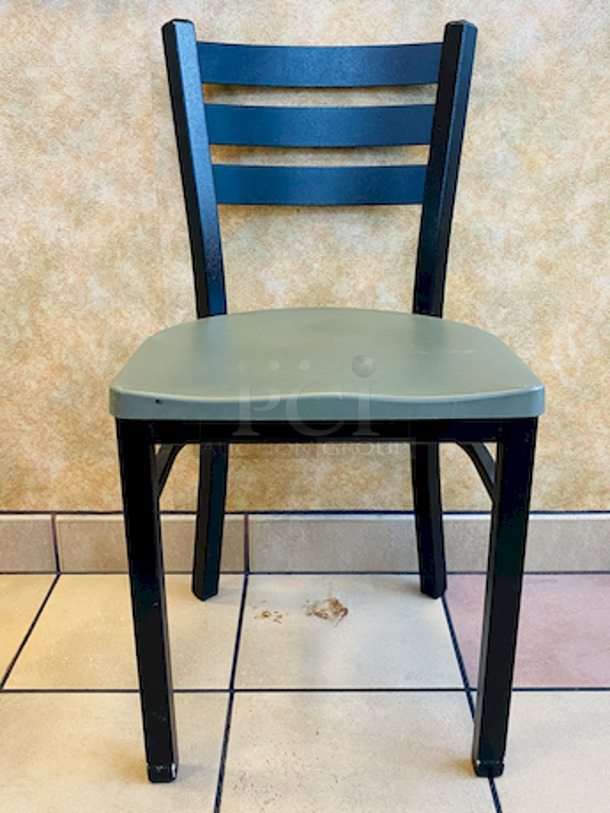 AMAZING! Group of 3 Plymold Quest Ladderback Steel Chairs with Composite Seats
18x18x31-1/2.

3x Your Bid. - Image 2 of 6