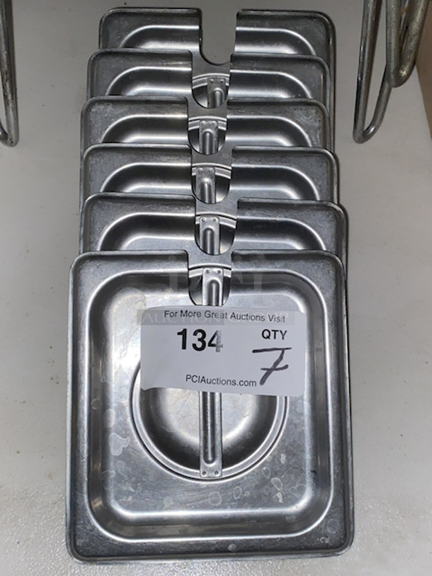 AMAZING! Slotted 1/6 Pan Lids. 7x Your Bid - Image 1 of 1