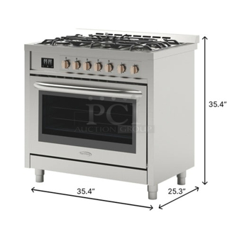 BRAND NEW SCRATCH & DENT!! Koolmore KM-FR36GL-SS 36 In. Stainless Steel Professional Gas Range With Legs