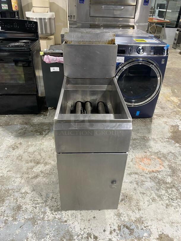 Natural Gas 40 lb. Stainless Steel Floor Fryer