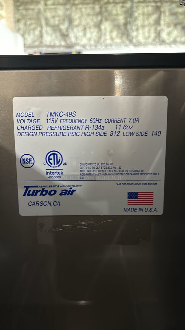 BRAND NEW!! Turbo Air TMKC-49S Milk Cooler w/ Dual-Side Access - (768) Half Pint Carton Capacity, 115v
 - Image 7 of 9
