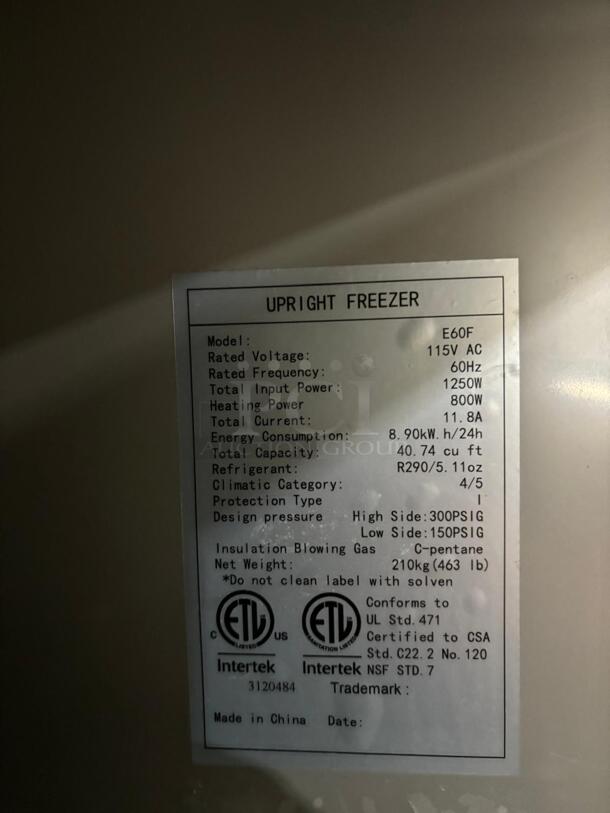 Dukers Commercial Reach In Freezer
 - Image 4 of 6