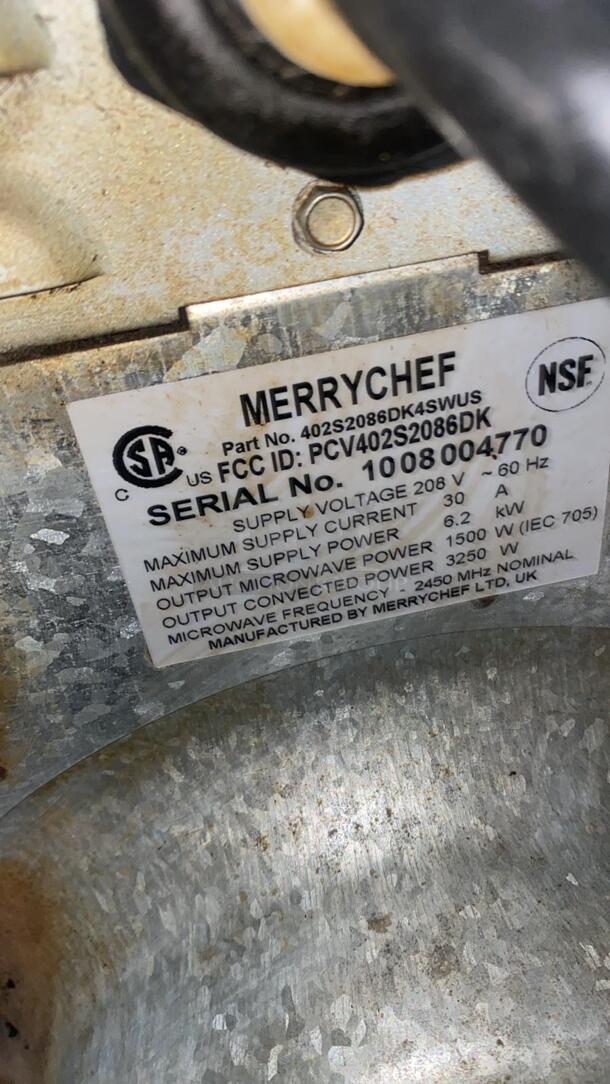 Merrychef 402S Countertop Rapid Convection Oven - Image 5 of 5