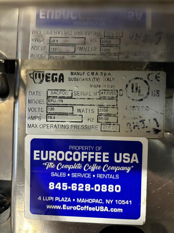 Wega Atlas 1GRP Red Semi-Automatic Espresso Machine - Image 5 of 5