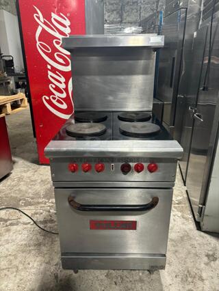 Vulcan Electric Restaurant Range, 4 French Plate, Standard Oven
