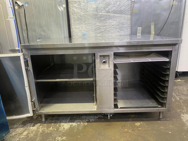 custom cool hot hold heated cabinet worktop table  - Image 2 of 4