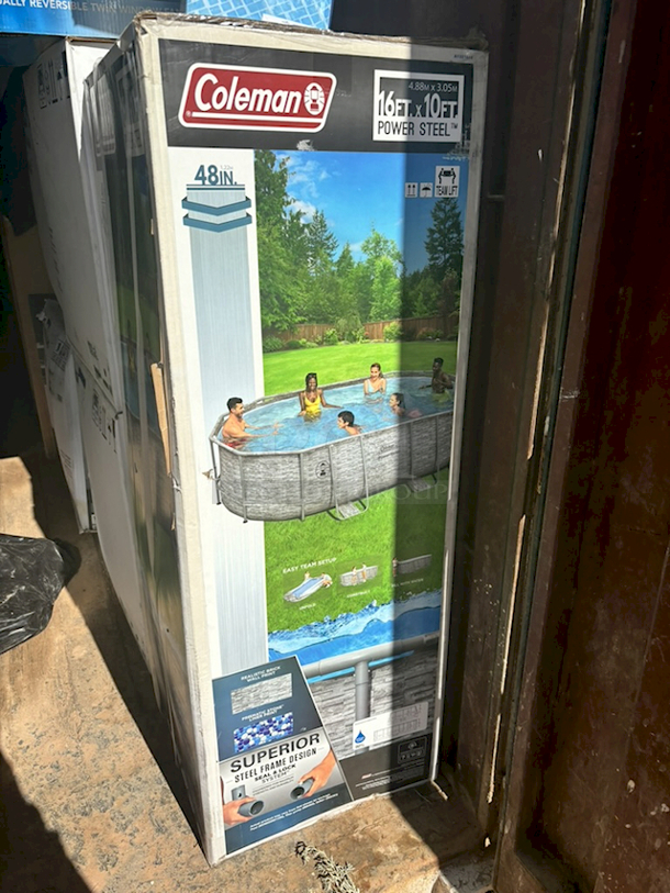 NEW IN THE BOX!! Coleman 16ft x 10ft Power Steel Pool - Image 1 of 1