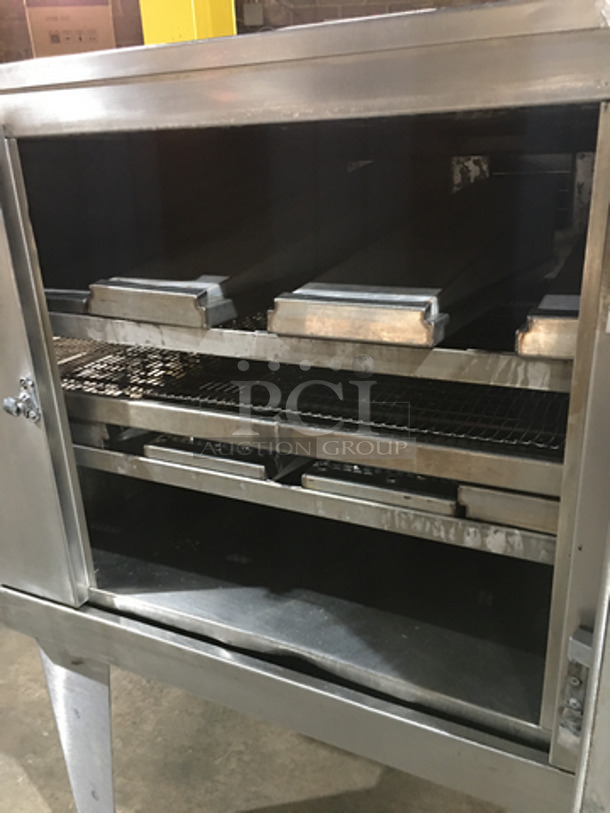 NICE! Blodgett Natural Gas Powered Single Deck Conveyor Pizza Oven!  Model BG36! On Legs! - Image 8 of 11