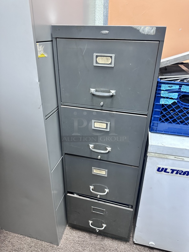 Cole Steel Vertical File Cabinet - Letter, 4 Drawer, Gray - Image 2 of 5