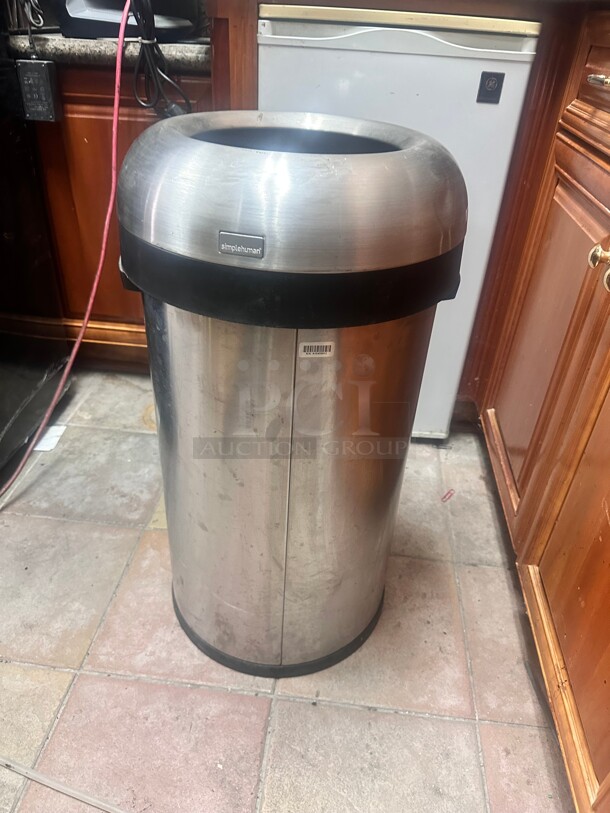 Simplehuman Stainless Steel Round Trash Container - Image 4 of 6