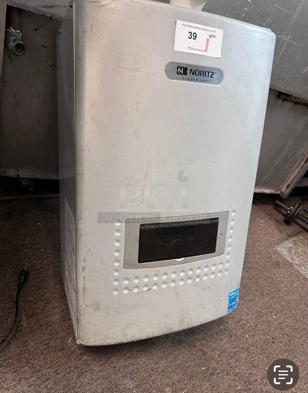 Noritz 11.1 GPM 199900 BTU 120 Volt Commercial Natural Gas Condensing Tankless Water Heater NSF Tested and Working - Image 1 of 7