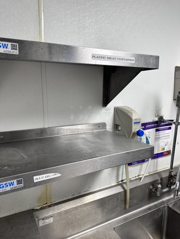 Commercial Stainless Steel 60 inch Shelf NSF - Image 3 of 3