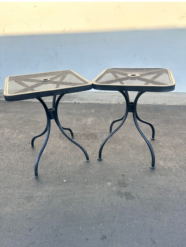 Excellent Metal Restaurant Patio Table Black - Image 2 of 6
