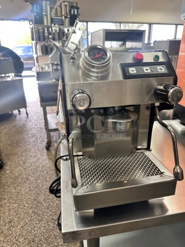 Working Salvatore Italia SES Automatic Espresso Machine w/ (1) Group, (1) Steam Valve, & (1) Hot Water Valve - 220v/1ph