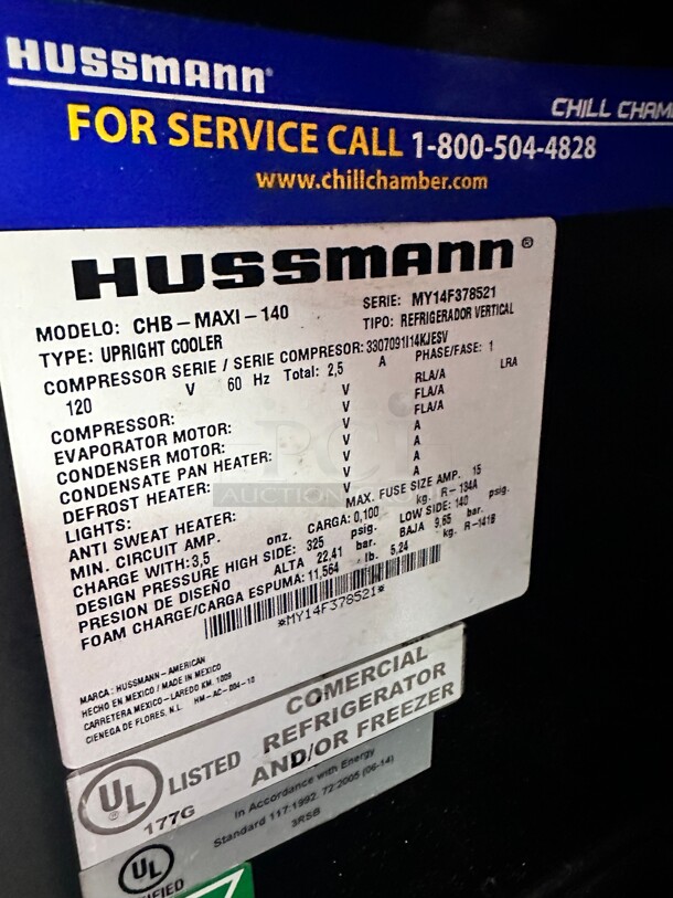 Working Hussmann Upright Counter Top Cooler 115 Volt  - Image 8 of 8